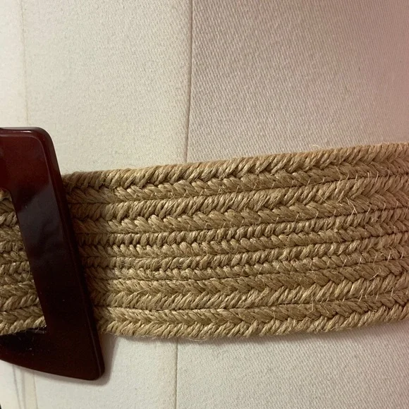 ZARA Tan Jute Weave Belt US 30 - Picture 6 of 7